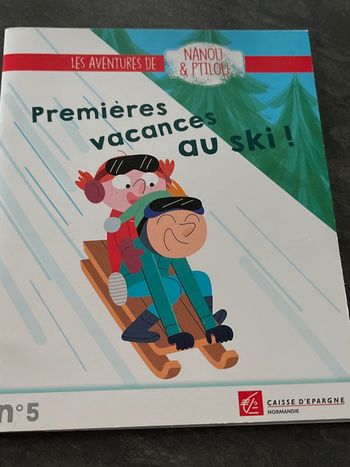 Livre jeunesse nanou et ptilou premières vacances au ski