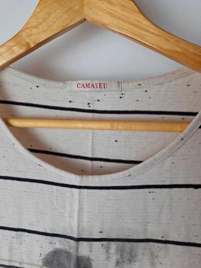 Tunique débardeur long beige et noir Camaieu 38 - photo numéro 3
