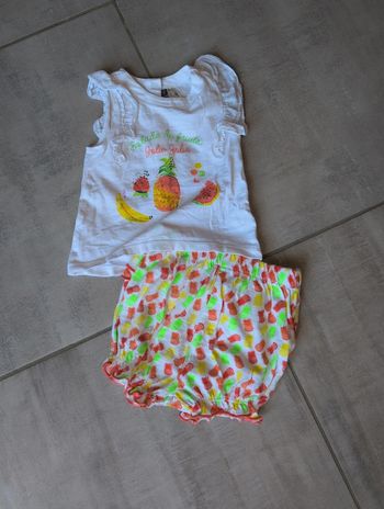 Ensemble short et tee-shirt 12 mois