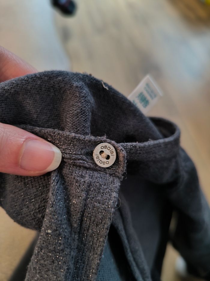 Boléro /petit gilet brillant fille Obaïbi 12 mois - photo numéro 3