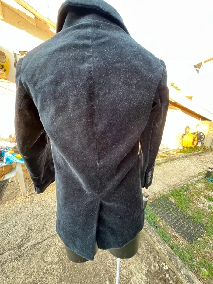 Veste en velours noir sergent major - photo numéro 2