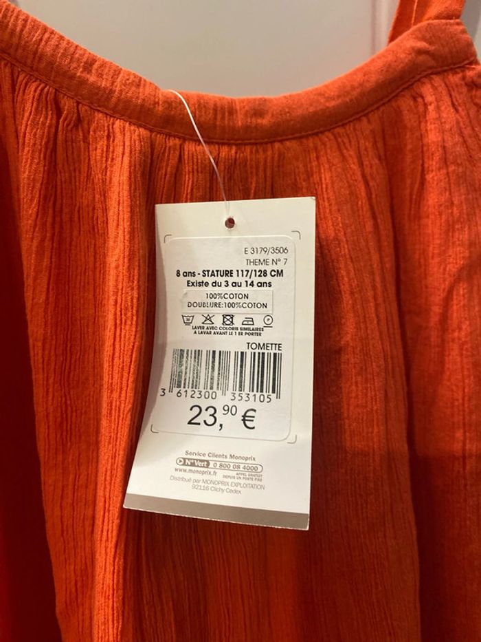 Robe orange a bretelle - photo numéro 5