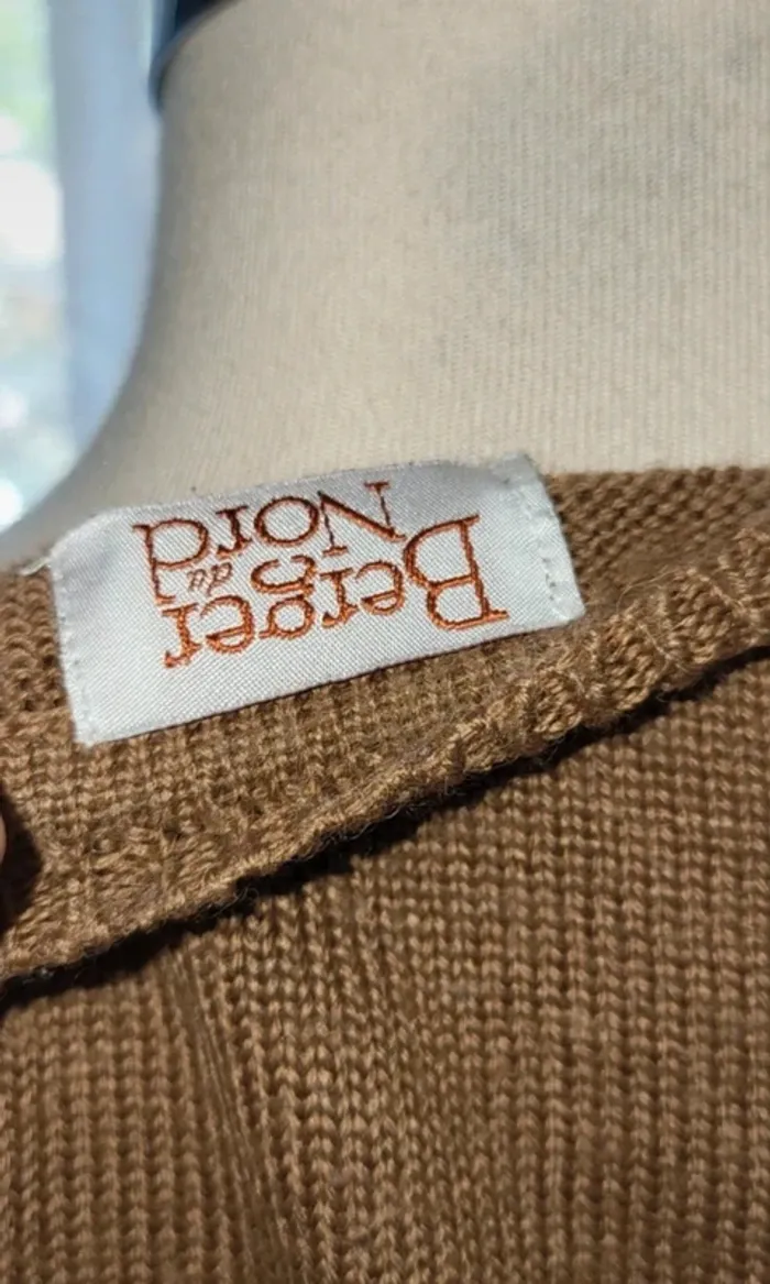 Pull marron à motifs ajourés – Élégance et confort - photo numéro 6