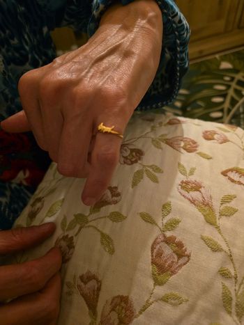 Bague plaque or taille 50