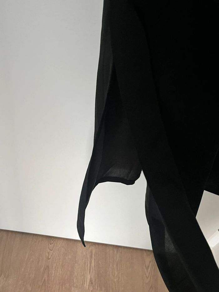 Robe Noir Longue Fendue sur les côtés - photo numéro 2