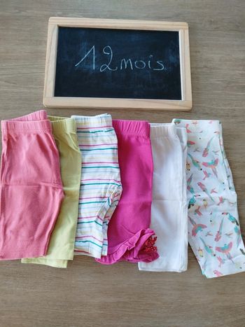 Leggings courts taille 12mois fille