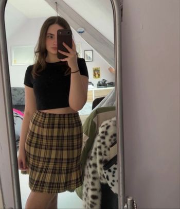 Jupe évasée à carreaux 