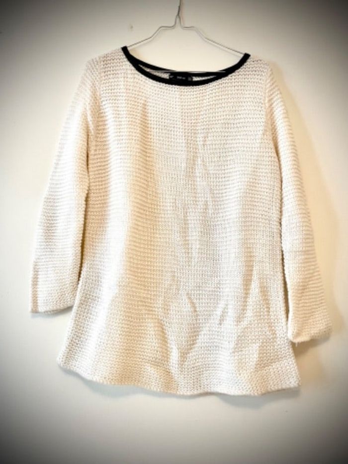 Pull blanc et noir Zara taille S/36