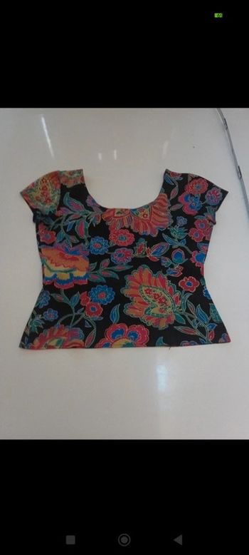 Tee shirt manches courtes blouse femme rétro vintage ancien Christina Viva paris taille 40