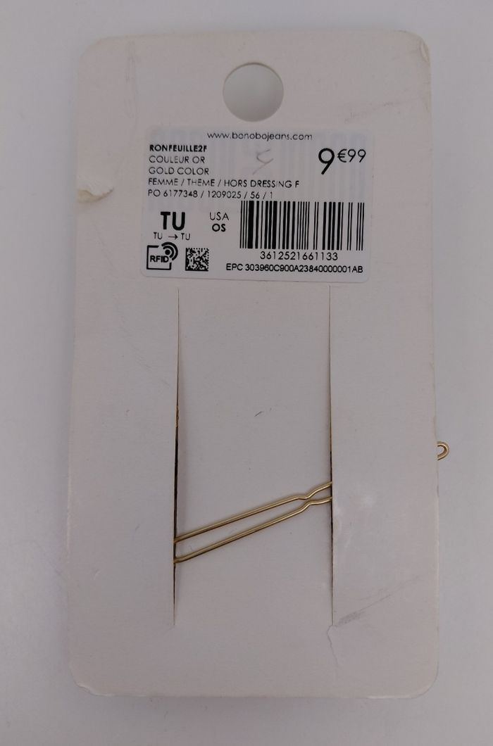 Barrette/ Broche Couronne de l'olivier Or / Doré Neuve - photo numéro 2