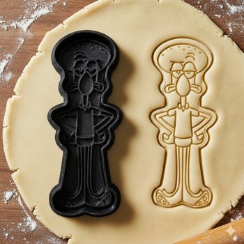 Emporte-pièce Calamar Squidward 8 cm pour biscuits et pâtisserie