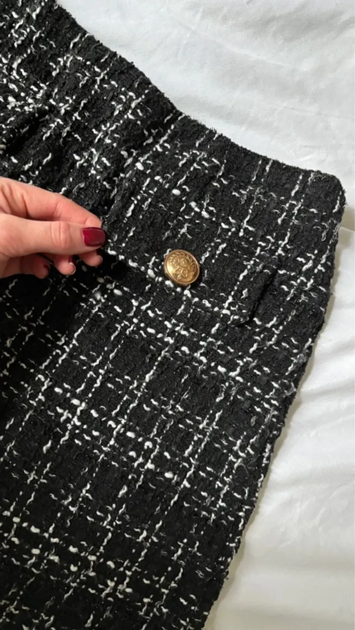 Jupe tweed noir et blanche - photo numéro 2