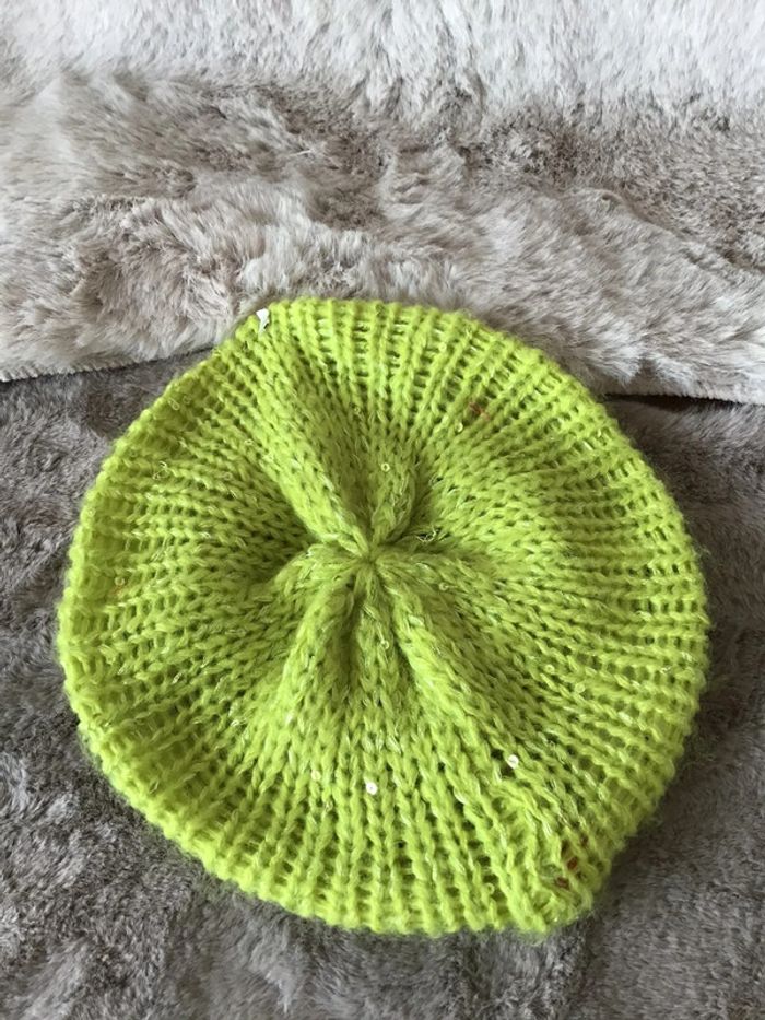 Béret marque Orchestra Anis avec sequin taille 50 (1123)soit 1-2 ans - photo numéro 3