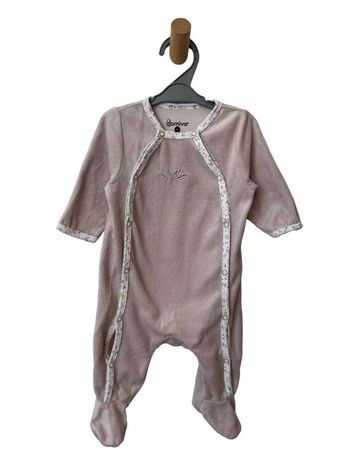 Pyjama velours beige-rosé - Domiva 6 mois