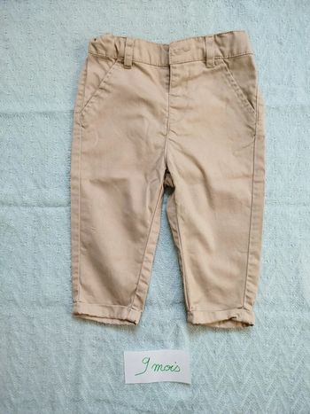 Pantalon toile beige