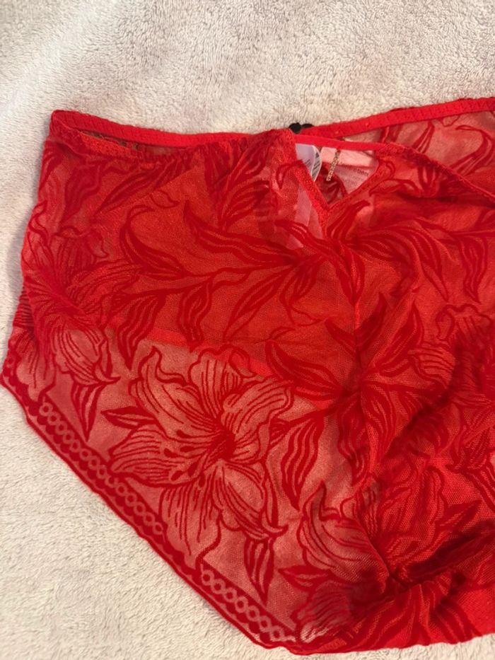 Aubade - Culotte Haute, Coeur à Corps, Rouge, Taille 3 - photo numéro 7