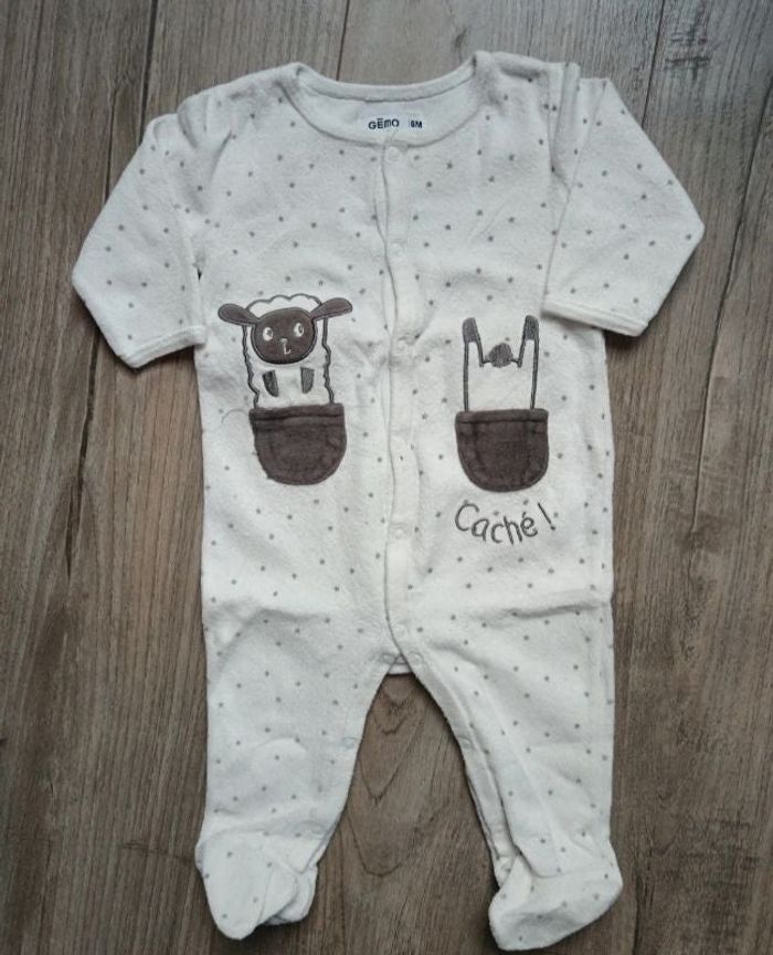 Pyjama moutons mixte 6 mois Gémo