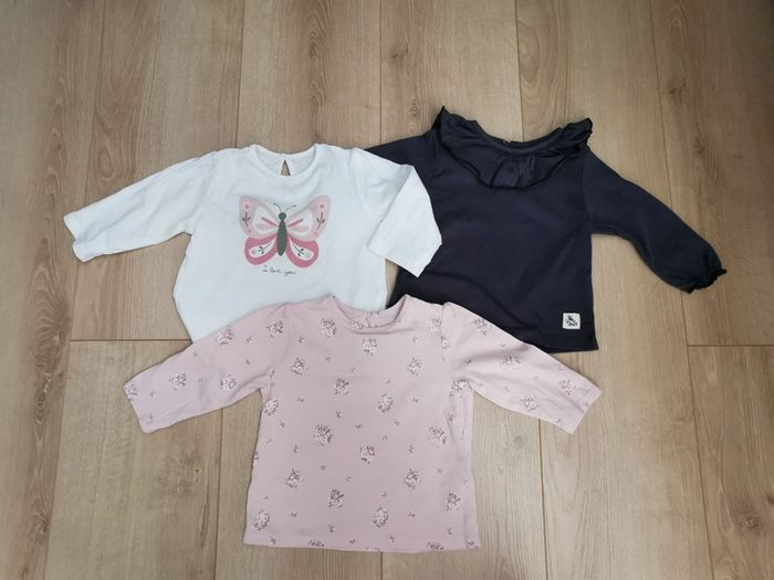 Lot de 3 t-shirt manches longues taille 6 mois