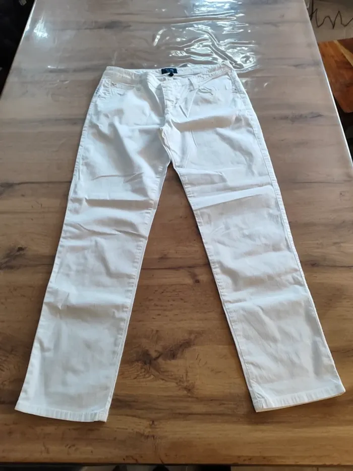 Jean Armani Jeans blanc - Taille S - photo numéro 2