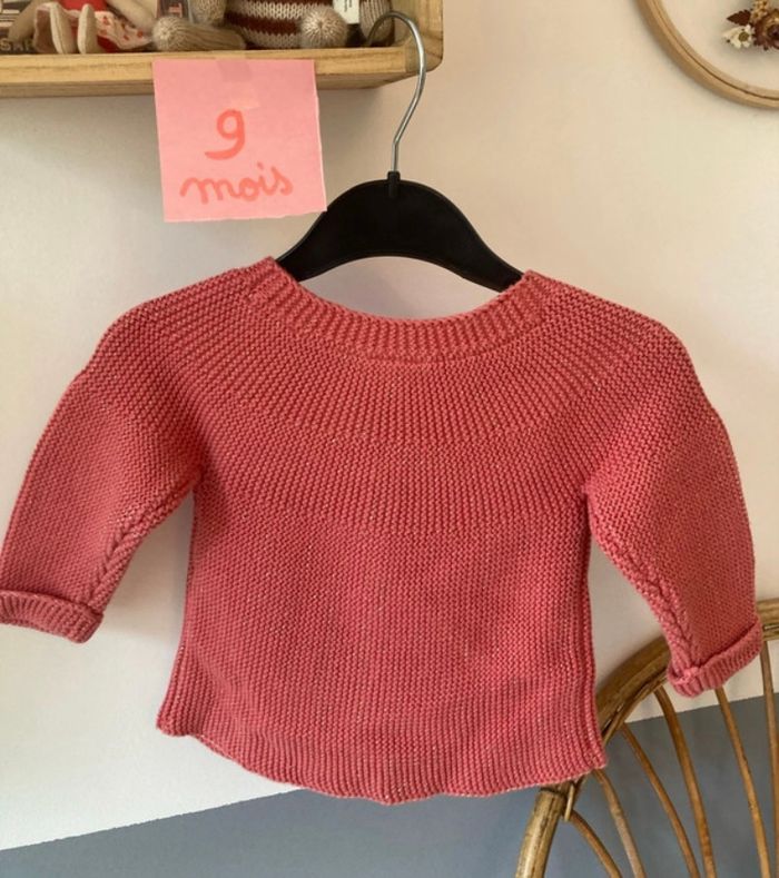 Gilet fille en coton corail  TAO - photo numéro 3