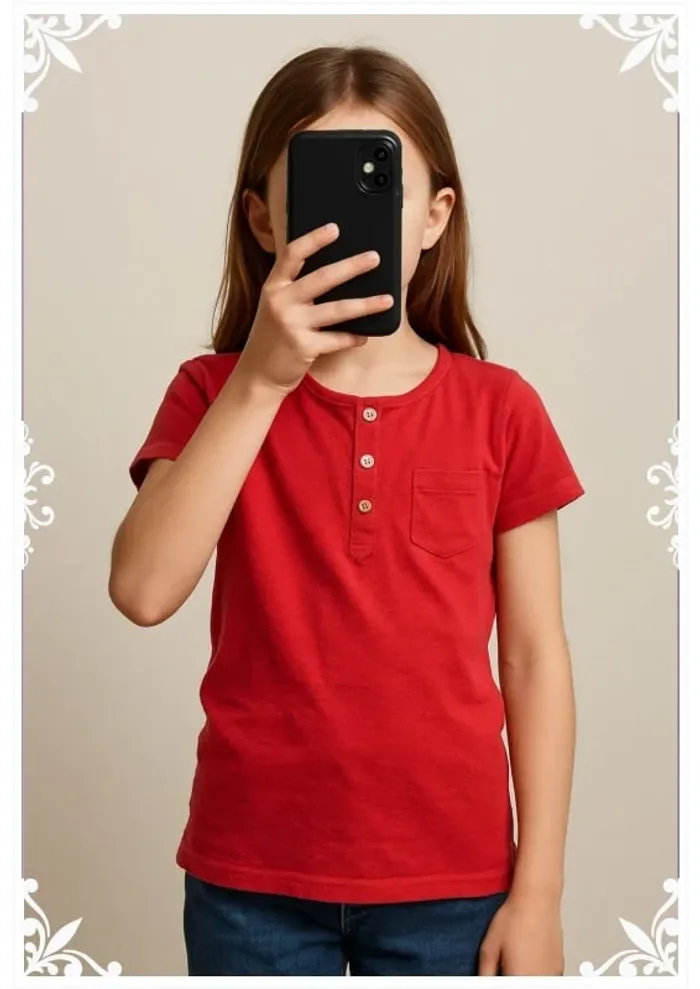 T-shirt rouge enfant fille 10 ans Bonton - photo numéro 2