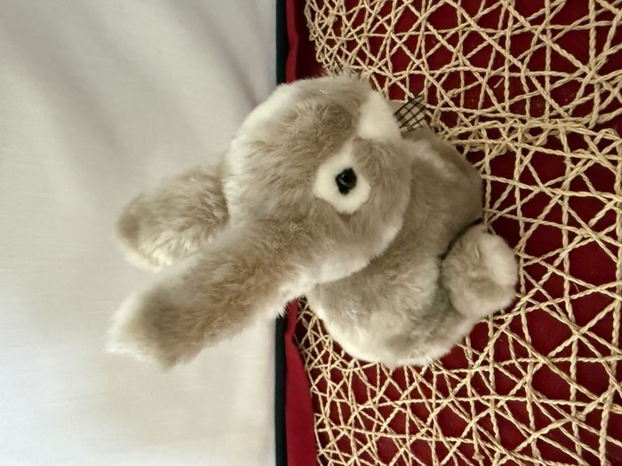 doudou lapin flo vichy marron - photo numéro 5