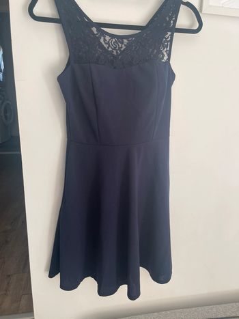 Robe patineuse bleu marine