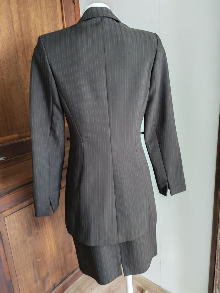Ensemble tailleur marron à rayures Chantal Rosner pour femme - photo numéro 7