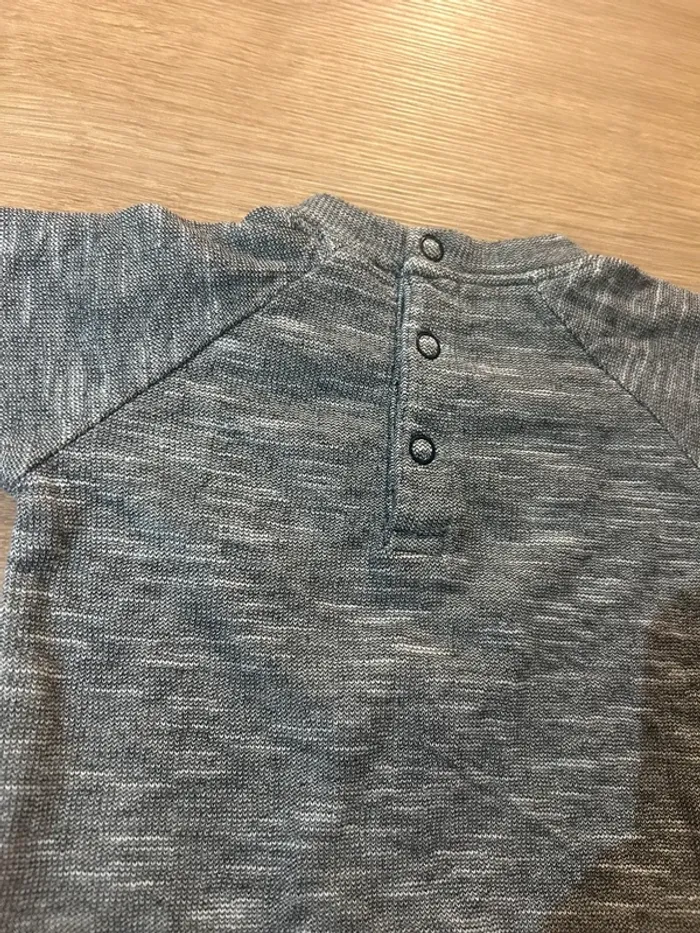 Pull chiné gris « Trop chou » - photo numéro 4