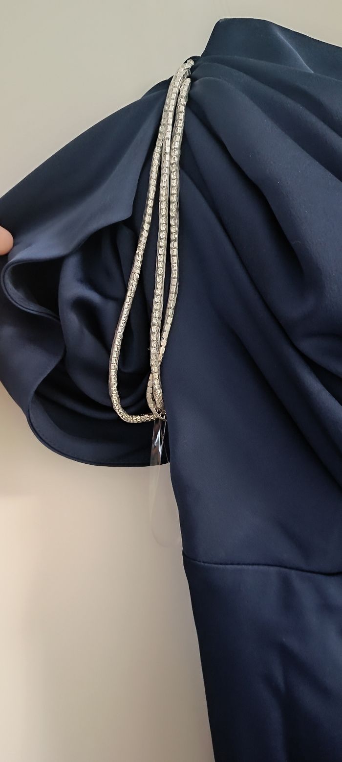 robe de soirée bleu nuit - photo numéro 3