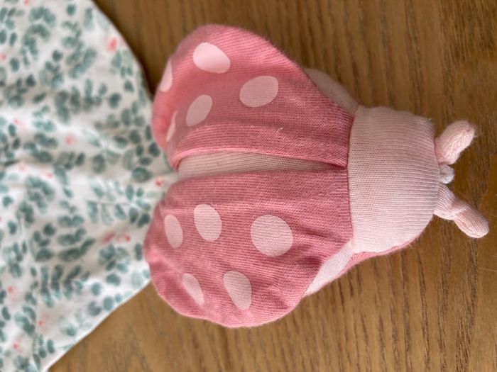 doudou coccinelle imprimé feuillage - photo numéro 3