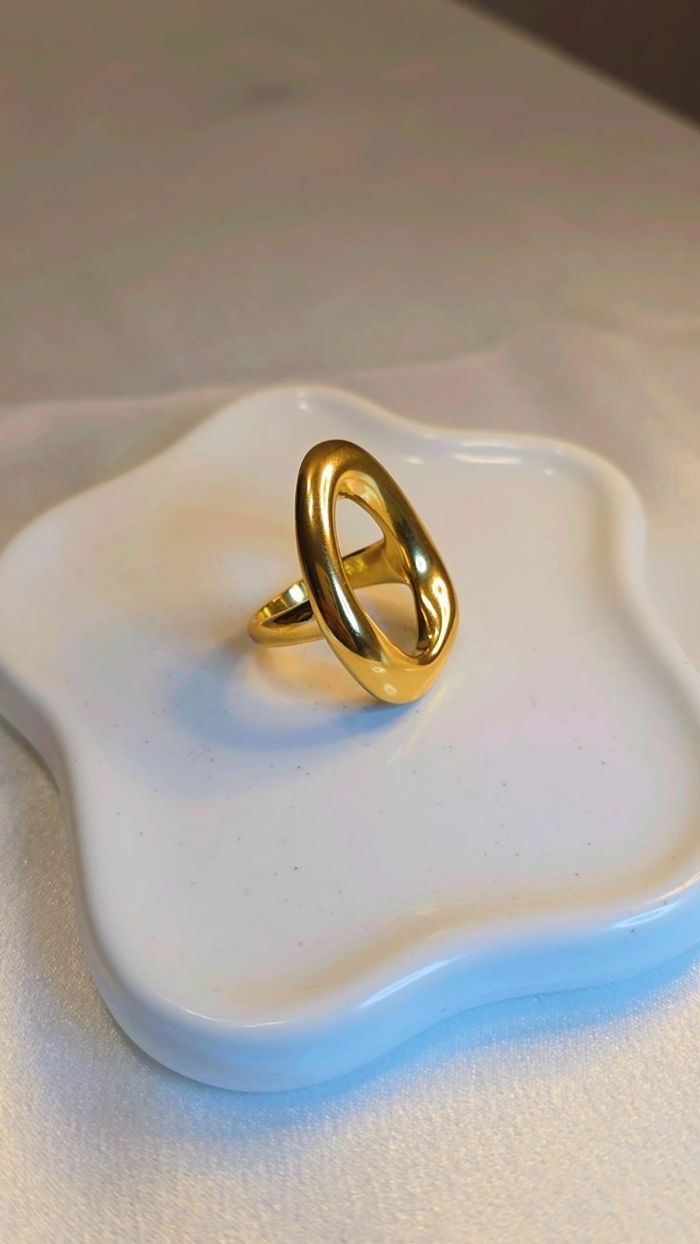 Bague Dorée Design Organique taille (8) - photo numéro 9