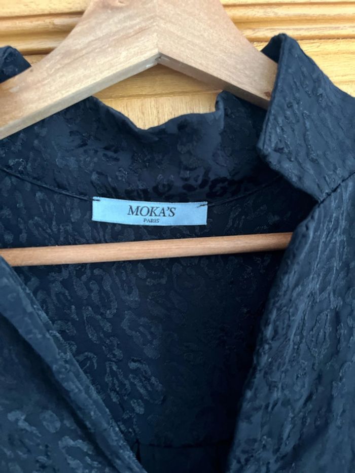 Robe noir motif léopard noir effet satin 36 - photo numéro 6