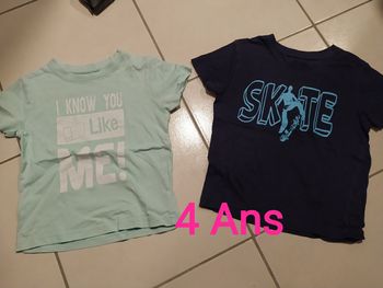 Lot de 2 t-shirt manches courtes 4 ans