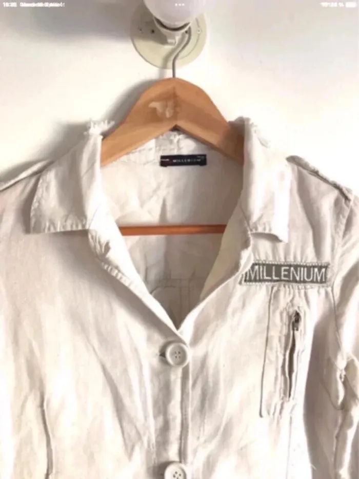 Veste en lin et coton blanche J&S Millenium taille 34/36 - photo numéro 3