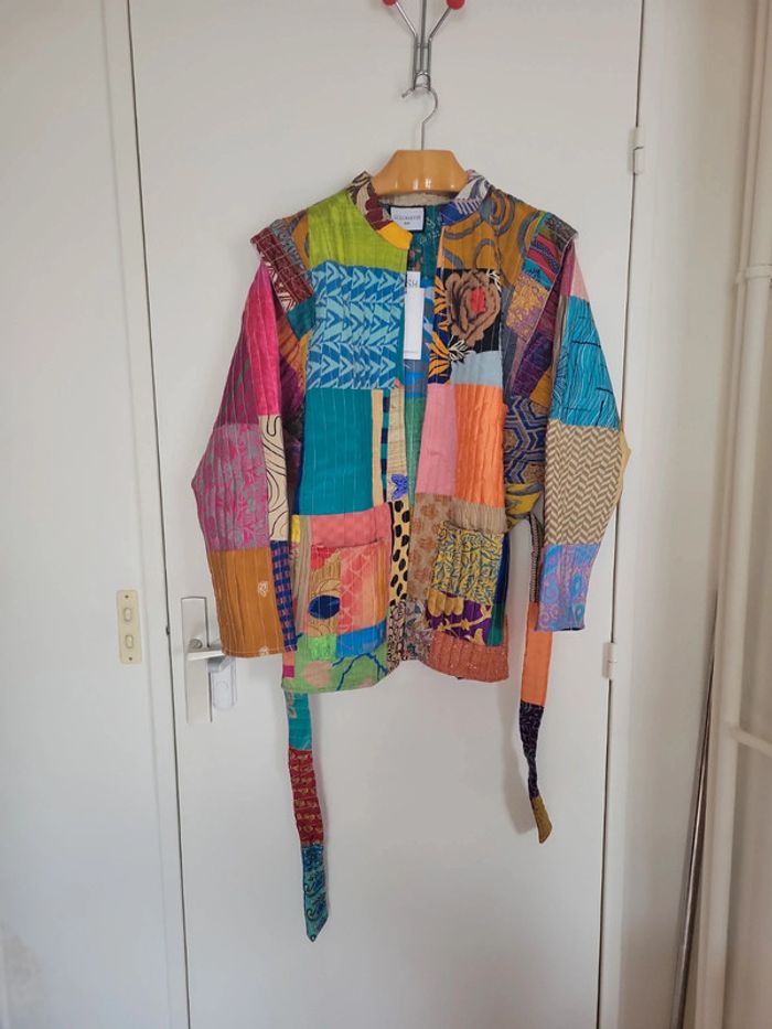 Veste style kimono patchwork. Neuve - photo numéro 11