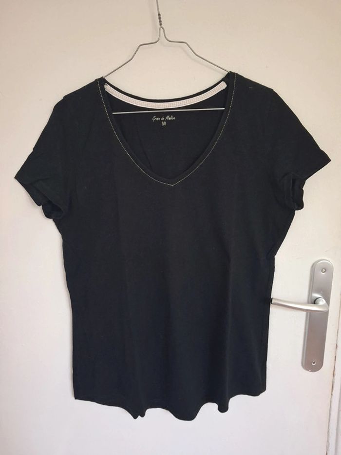 Tee-shirt  noir femme M grain de malice
