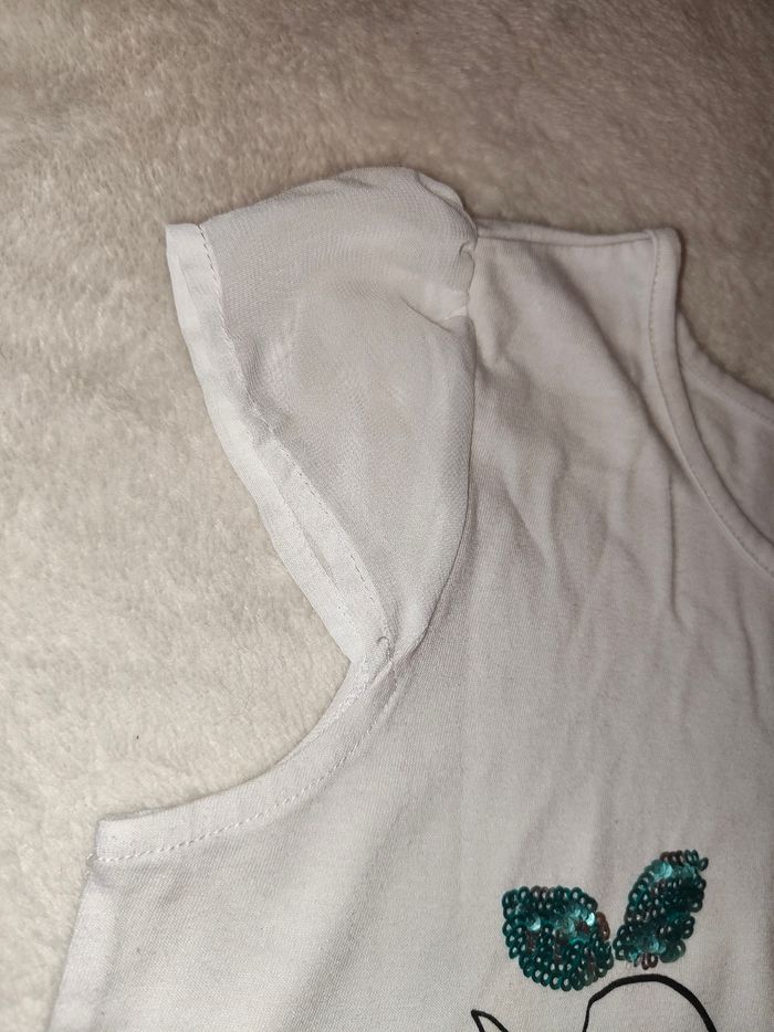 T-shirt blanc manche courte fille - photo numéro 3