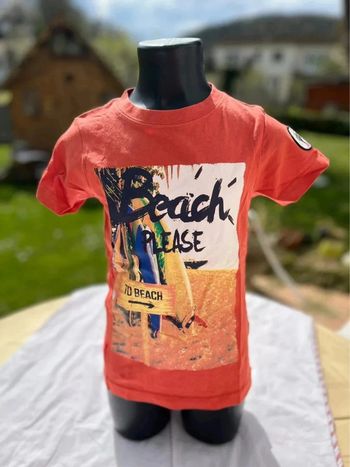T shirt orange 6 ans aeropilote