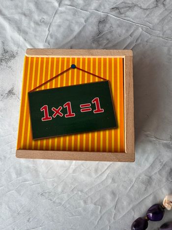 Jeu teble de multiplication en bois