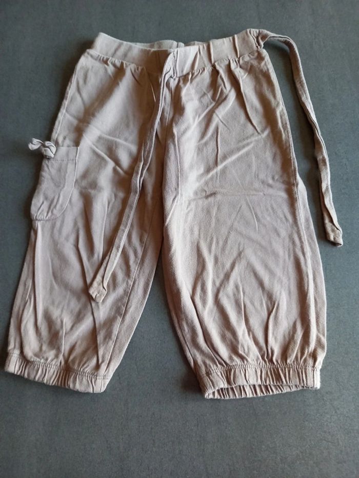 Sarouel 3/4 beige foncé fille 6 ans