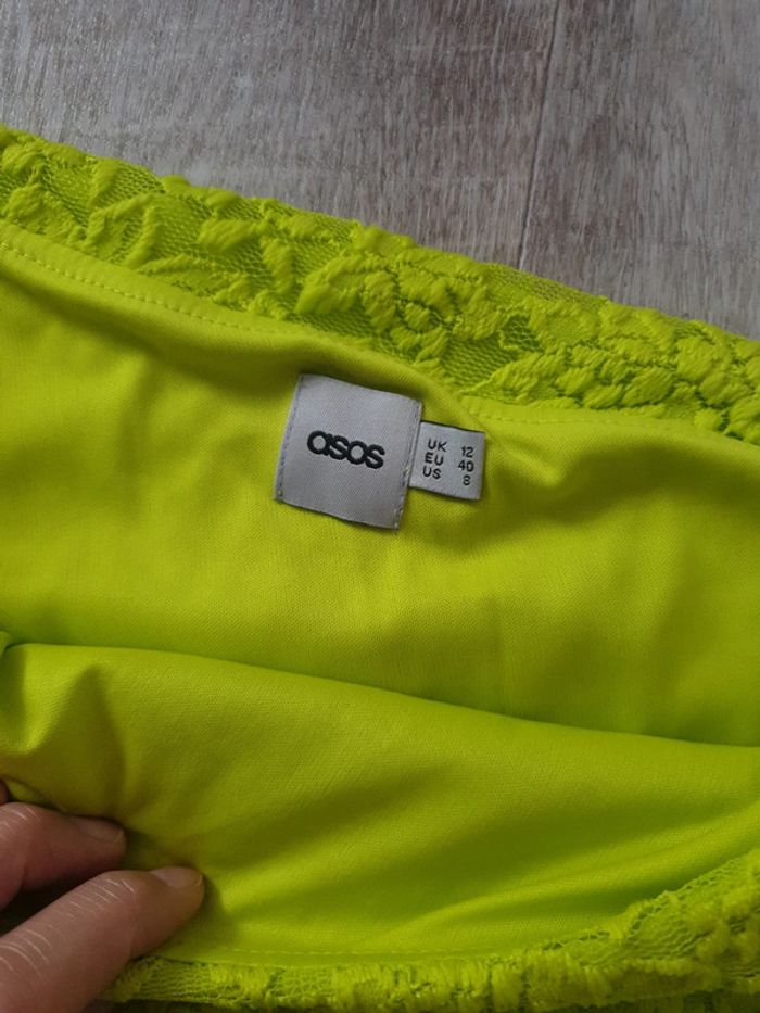 Robe asymétrique M verte fluo - photo numéro 2