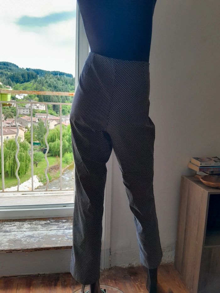 Pantalon à pois noir et blanc Taille 42 - photo numéro 6