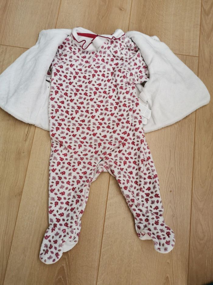 Ensemble pijama velours 6 mois - photo numéro 2
