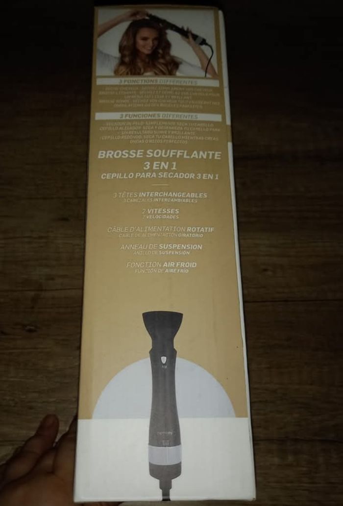 Brosse soufflante 3 en 1 . Sèche cheveux, lisse, bouche, brosse, homday care 1000 w - photo numéro 2