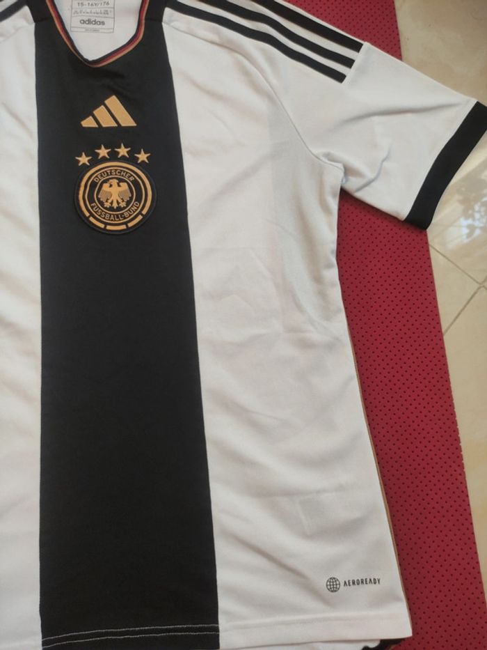 Maillot de foot Allemagne, Adidas Authentique Officiel taille enfant 15/16 ans - photo numéro 3
