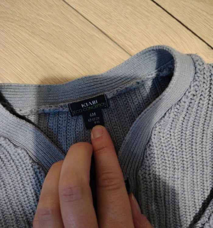 Gilet maille gris - photo numéro 4