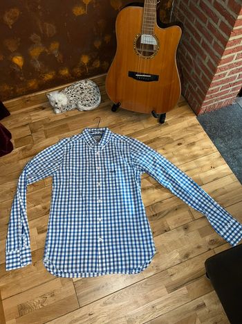 Chemise à carreaux bleu et blanc superdry très bon état L