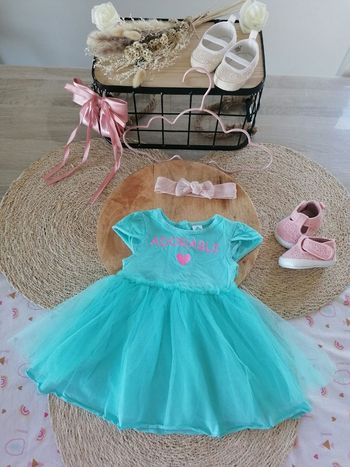 Robe tutu tulle cérémonie fêtes occasion bébé fille 6 mois 