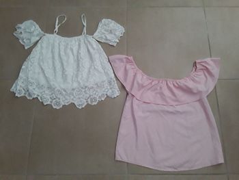 Lot 2 blouses sans manche femme XS TALLY WEIJL TBE